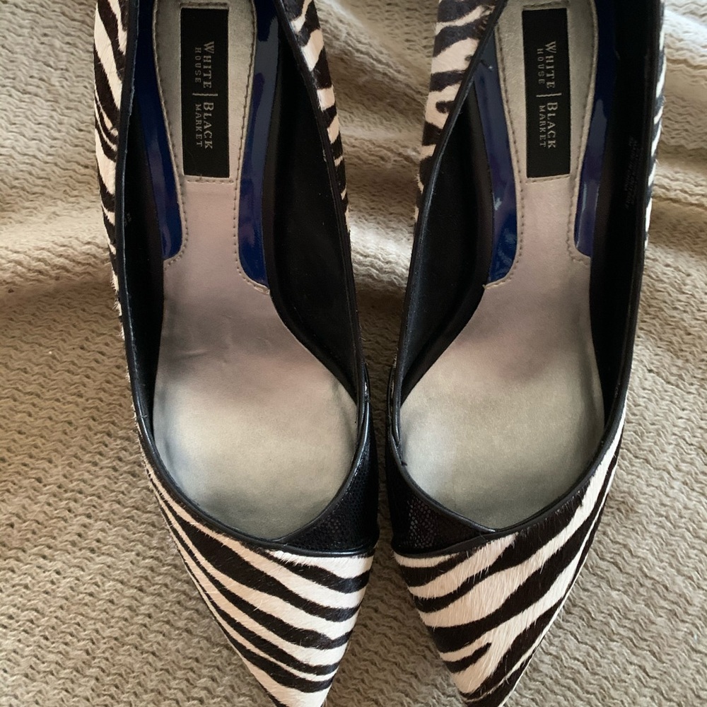 White/Black heels
